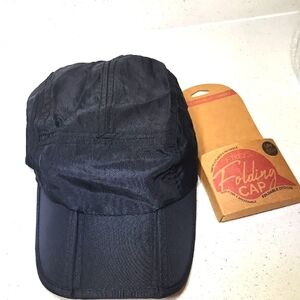 Black Folding Cap Unisex. FitKicks. Foldable Design. New
